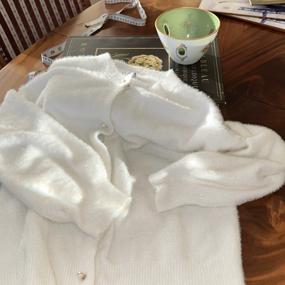 Chic White Women's Cardigan